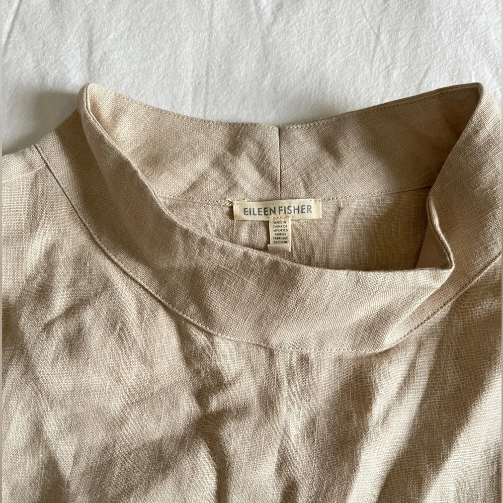 NWOT Elieen Fisher 100% Organic Linen Two Piece, top and pant - Picture 5 of 12